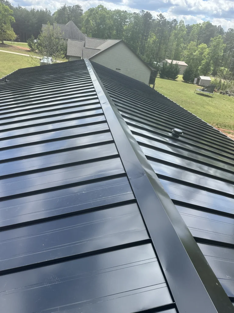 metal roof installation