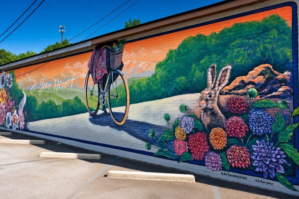 Travelers Rest SC bicycle mural